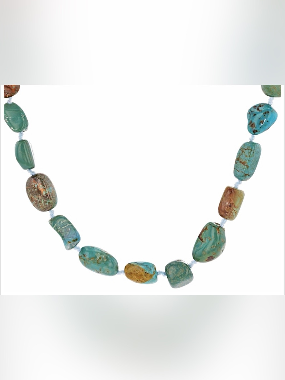 Green Kingman Turquoise Endless Necklace 36”